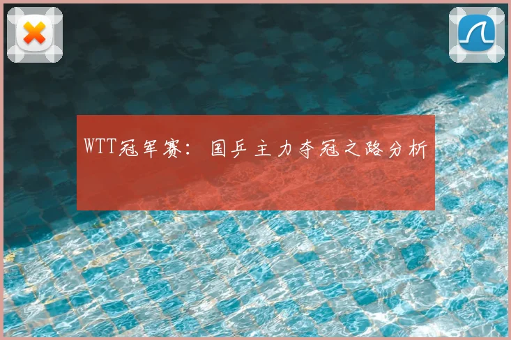 WTT冠军赛：国乒主力夺冠之路分析