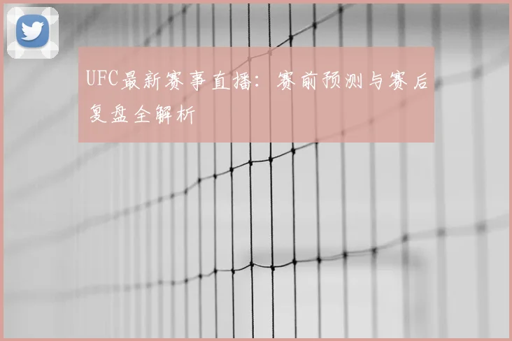 UFC最新赛事直播：赛前预测与赛后复盘全解析